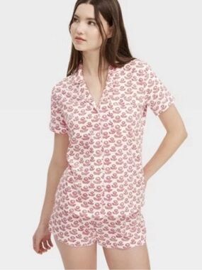 Roller Rabbit x Target Women’s Floral Short Sleeves and Shorts Pajama Set Red XS